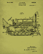 Bulldozer Patent Print Construction Blueprint Building Poster - OnTrendAndFab