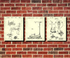 Bumper Cars Posters Set of 3 Dodgems Patent Prints