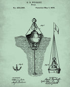 Buoy Patent Print Sailing Blueprint Nautical Poster - OnTrendAndFab