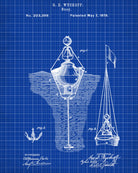 Buoy Patent Print Sailing Blueprint Nautical Poster - OnTrendAndFab