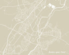 Burton on Trent City Street Map Print Feature Wall Art Poster