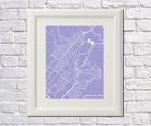 Burton on Trent City Street Map Print Feature Wall Art Poster