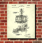 Cable Car Patent Print Skiing Poster Cabin Wall Art