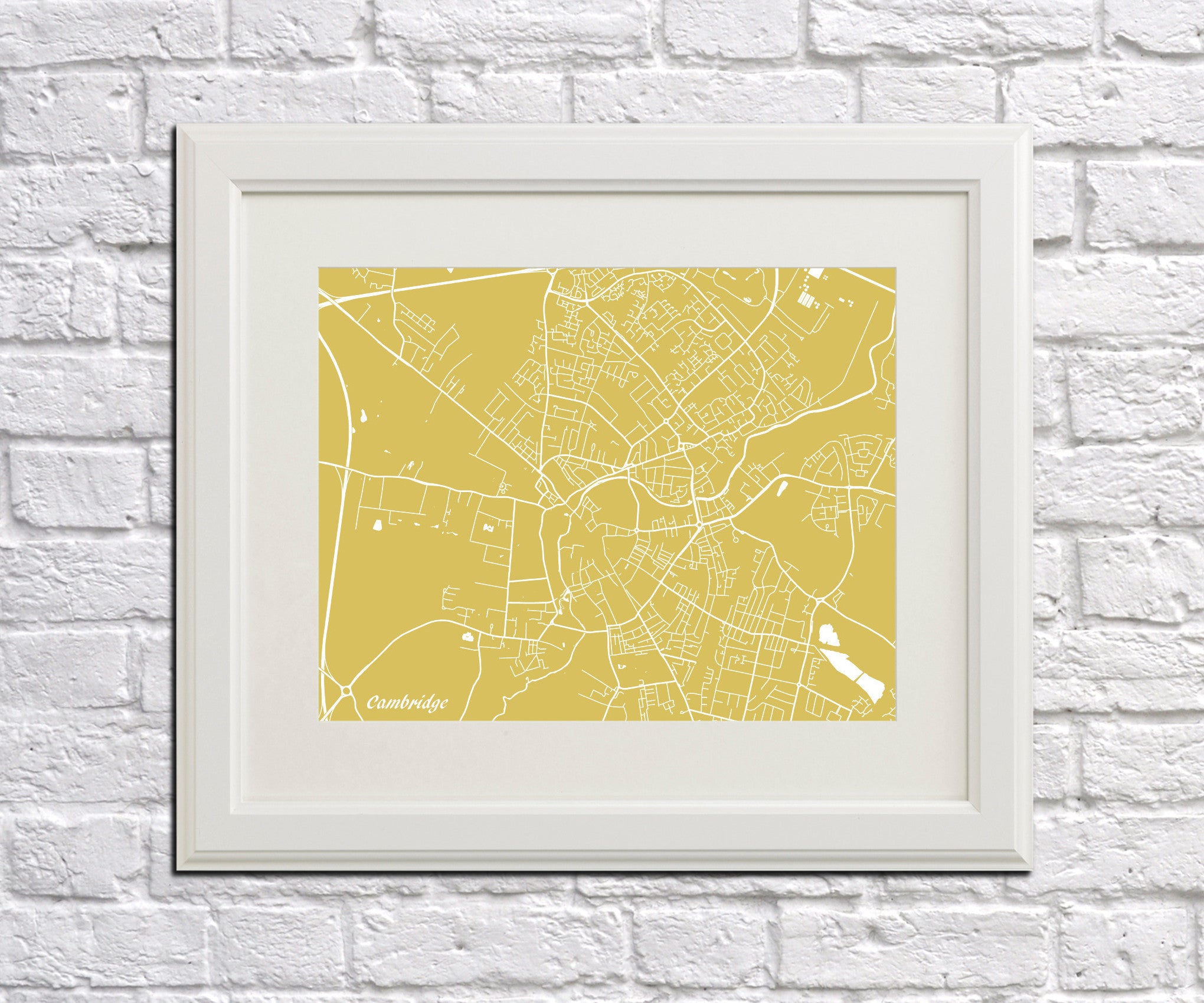 Cambridge City Street Map Print Custom Wall Map - OnTrendAndFab