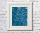 Cambridge City Street Map Print Custom Wall Map - OnTrendAndFab