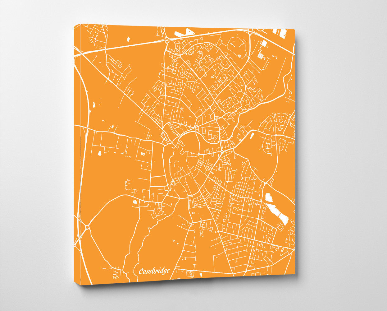 Cambridge City Street Map Print Custom Wall Map - OnTrendAndFab