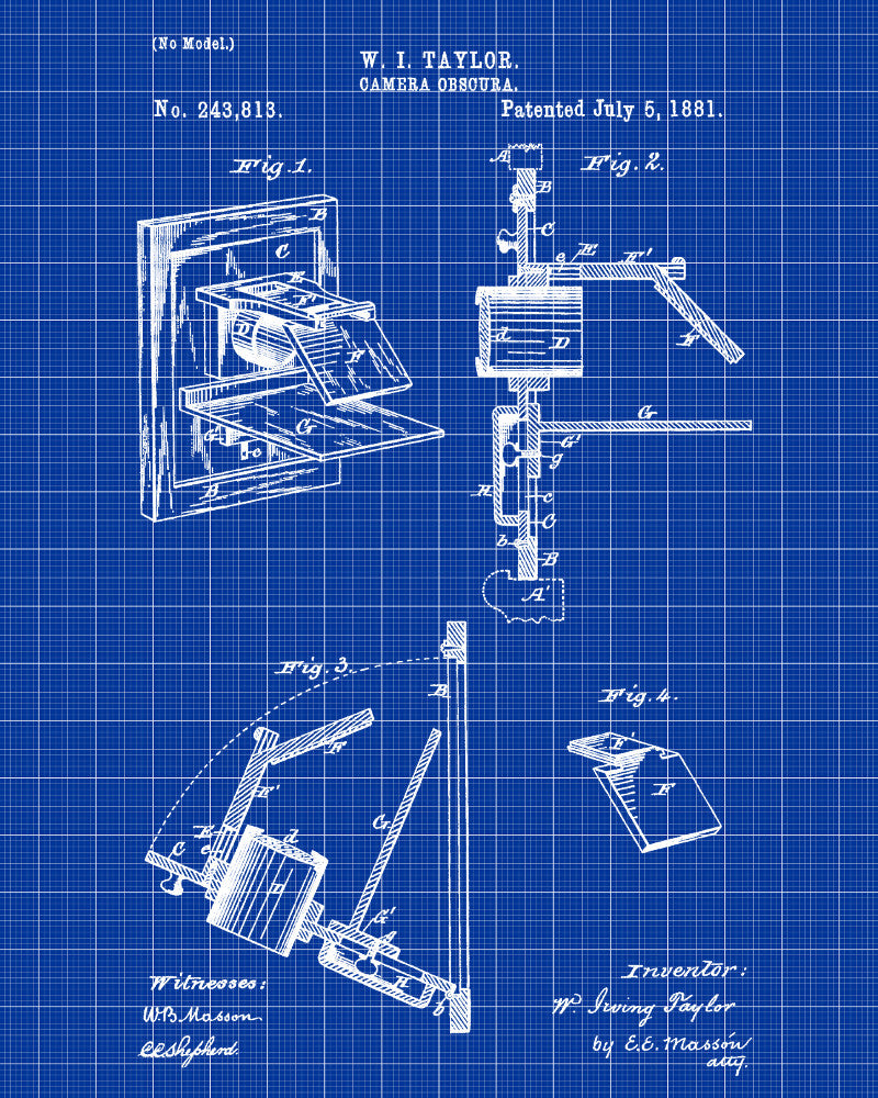 Camera Obscura Patent Print Art Science Wall Art