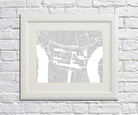 Canary Wharf London Street Map Print Feature Wall Art Poster