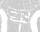 Canary Wharf London Street Map Print Feature Wall Art Poster