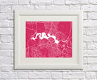 Canberra City Street Map Print Modern Art Poster Home Decor - OnTrendAndFab
