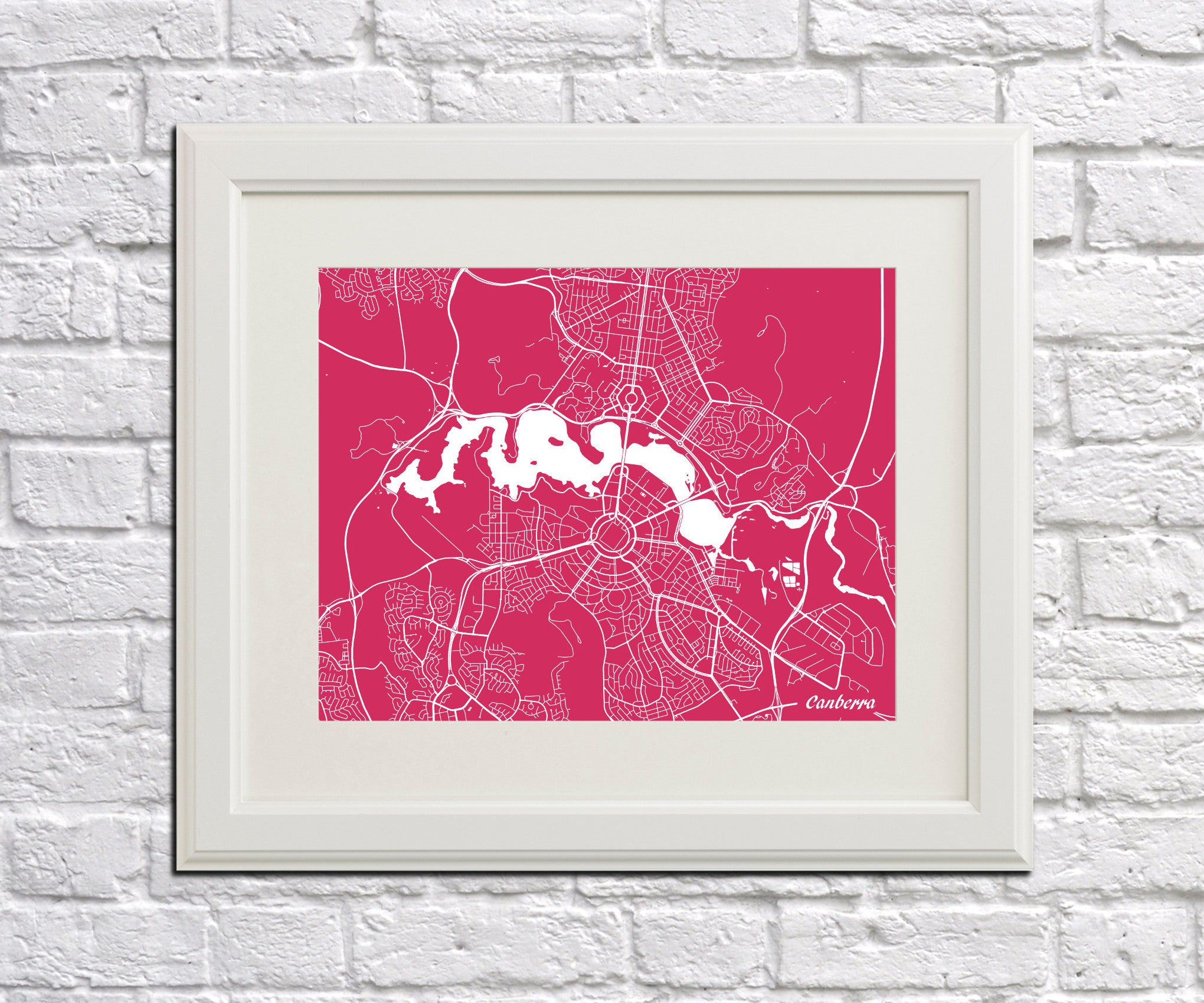 Canberra City Street Map Print Modern Art Poster Home Decor - OnTrendAndFab
