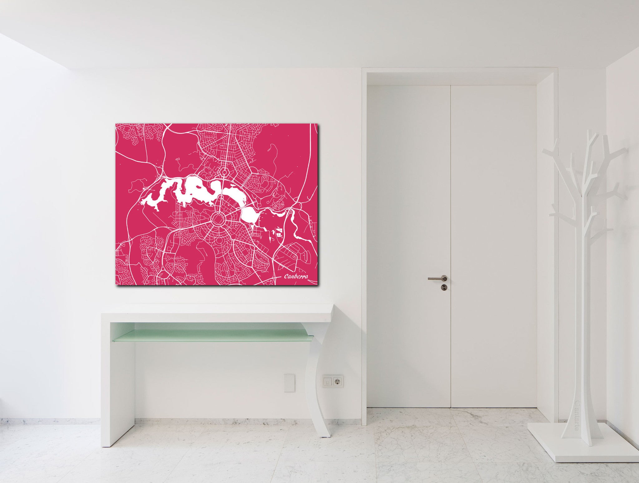 Canberra City Street Map Print Modern Art Poster Home Decor - OnTrendAndFab