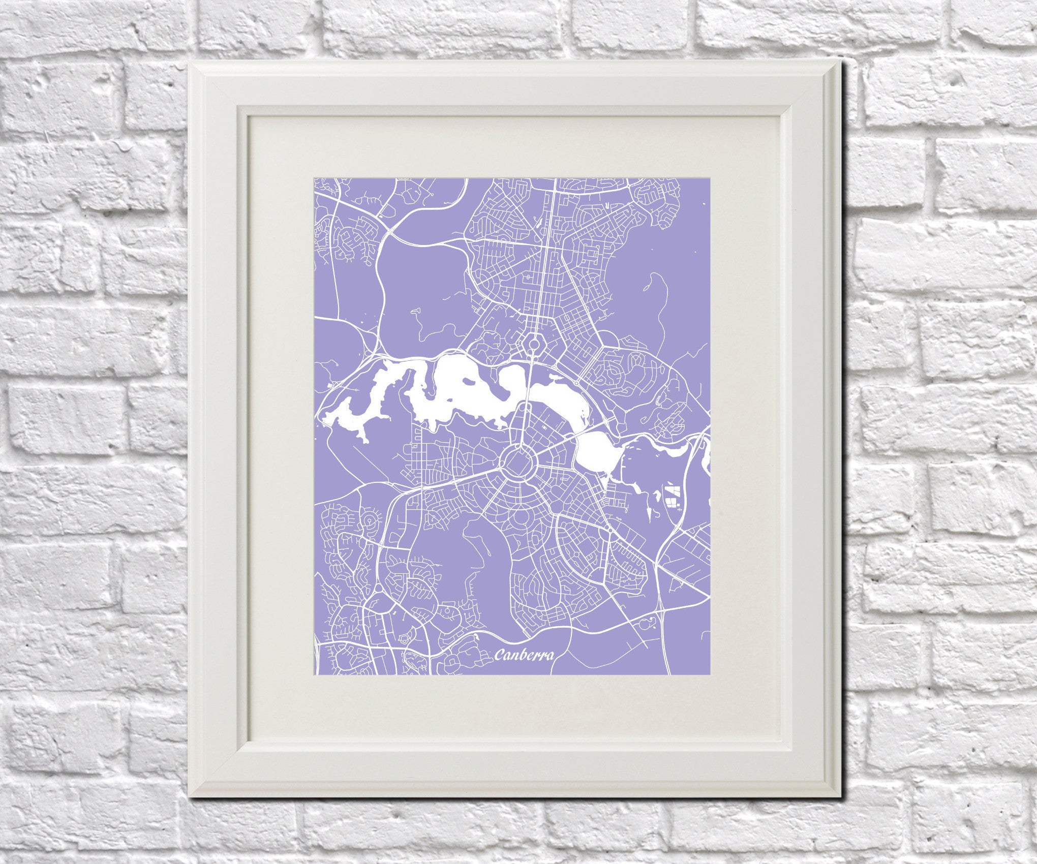 Canberra City Street Map Print Modern Art Poster Home Decor - OnTrendAndFab