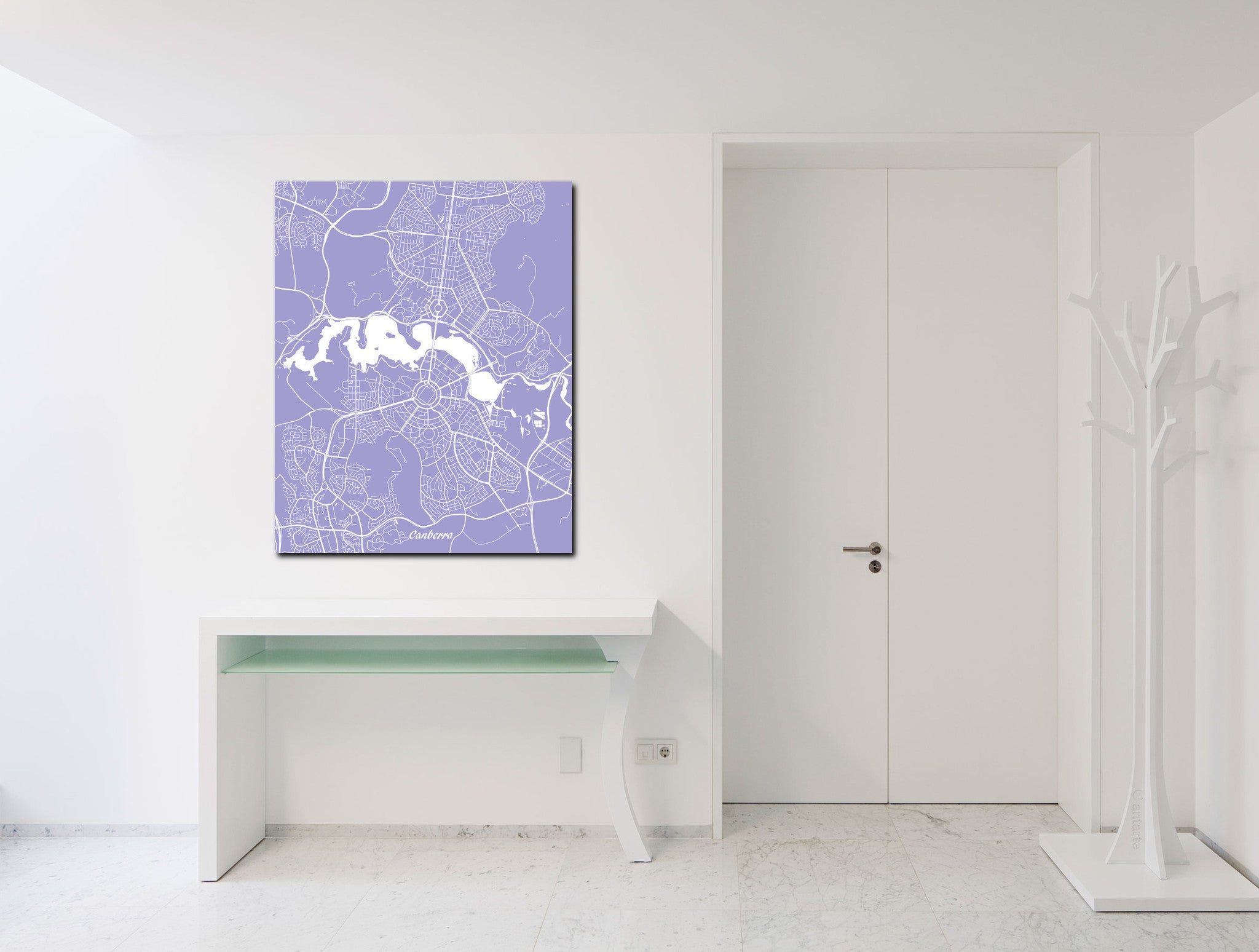 Canberra City Street Map Print Modern Art Poster Home Decor - OnTrendAndFab