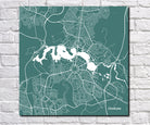 Canberra City Street Map Print Modern Art Poster Home Decor - OnTrendAndFab
