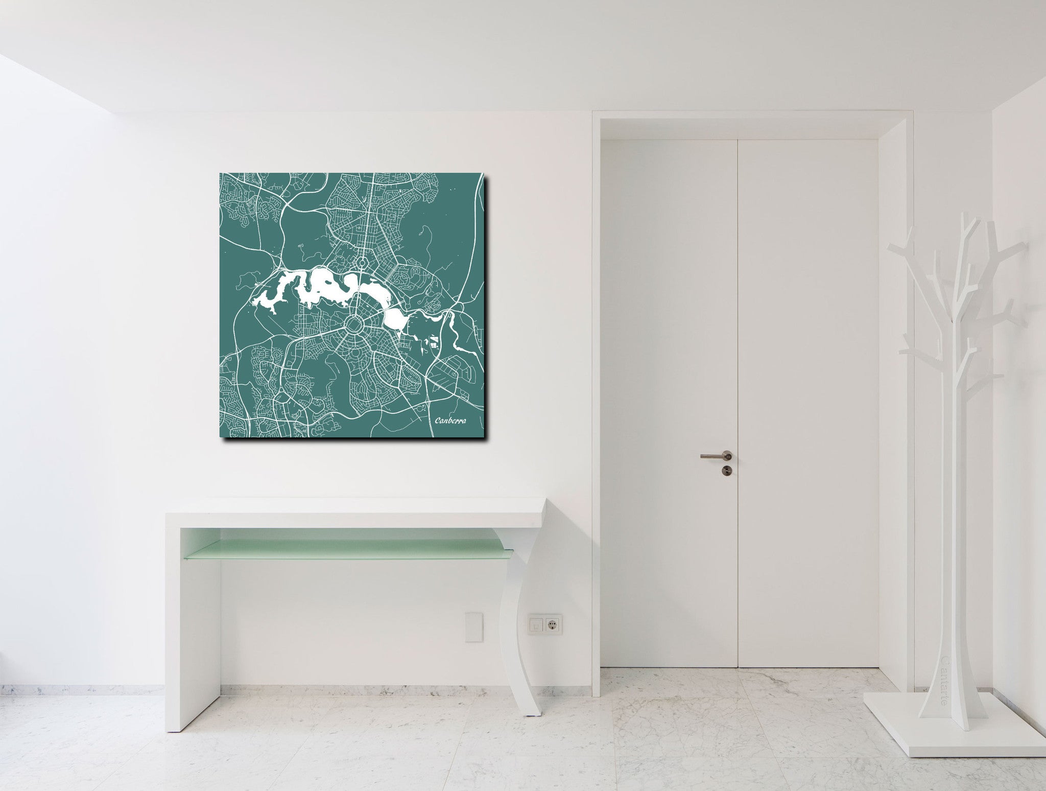 Canberra City Street Map Print Modern Art Poster Home Decor - OnTrendAndFab
