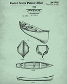 Canoe Patent Print Boating Blueprint Outdoors Poster - OnTrendAndFab