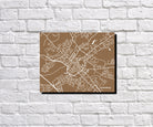 Canterbury City Street Map Print Modern Art Poster