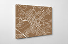 Canterbury City Street Map Print Modern Art Poster