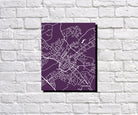 Canterbury City Street Map Print Modern Art Poster