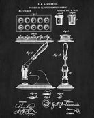 Capsuling Patent Print Pharmacy Blueprint Druggist Poster - OnTrendAndFab