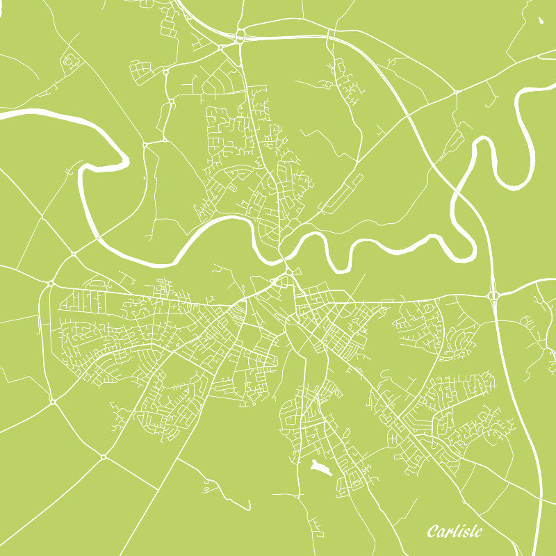 Carlisle City Street Map Print Modern Art Poster Home Decor - OnTrendAndFab
