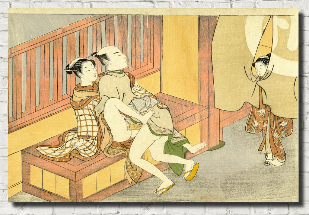 Suzuki Harunobu, Japanese Shunga Art Print : Caught Red-handed