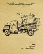 Cement Truck Blueprint Construction Patent Print Building Poster - OnTrendAndFab