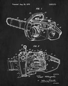 Chainsaw Blueprint Lumberjack Patent Print Forestry Poster - OnTrendAndFab
