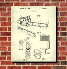 Chainsaw Patent Lumberjack Blueprint Forestry Poster