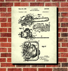 Chainsaw Patent Print Lumberjack Blueprint Poster Logging Print
