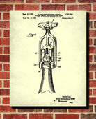 Champagne Bottle Opener Patent Poster Bar Art Cafe Print - OnTrendAndFab