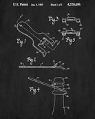 Champagne Bottle Opener Patent Print Cafe Poster Bar Art - OnTrendAndFab