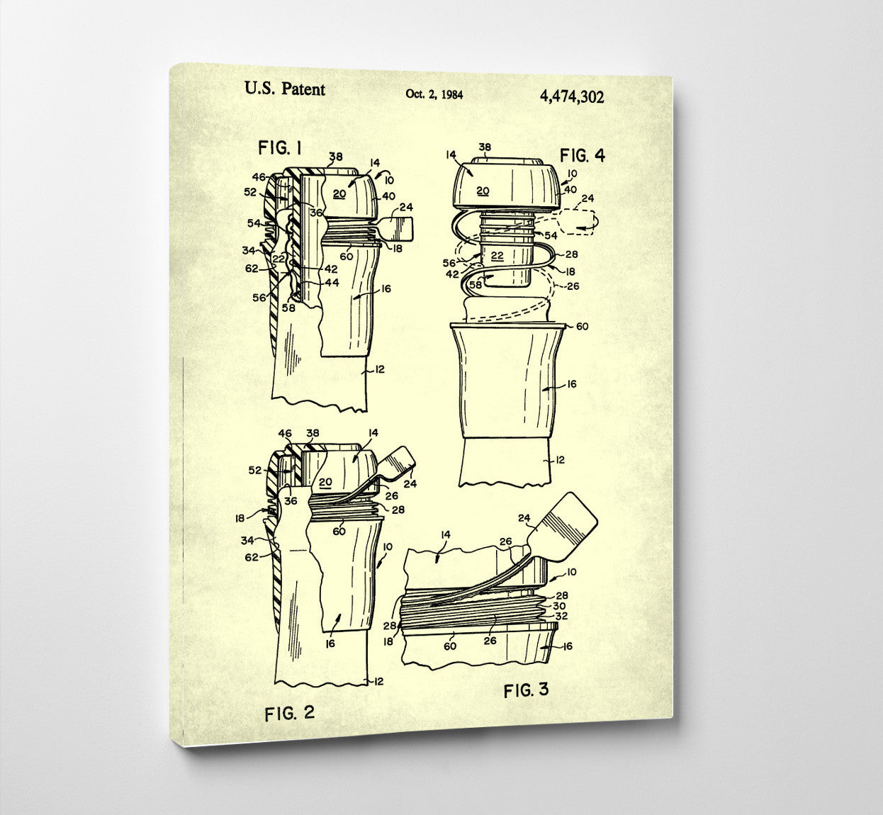 Champagne Cork Patent Poster Bar Art Cafe Print - OnTrendAndFab