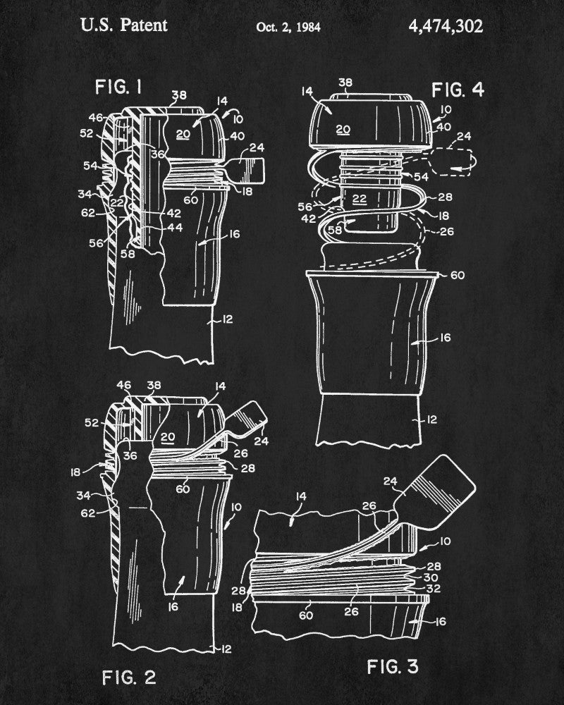 Champagne Cork Patent Poster Bar Art Cafe Print - OnTrendAndFab