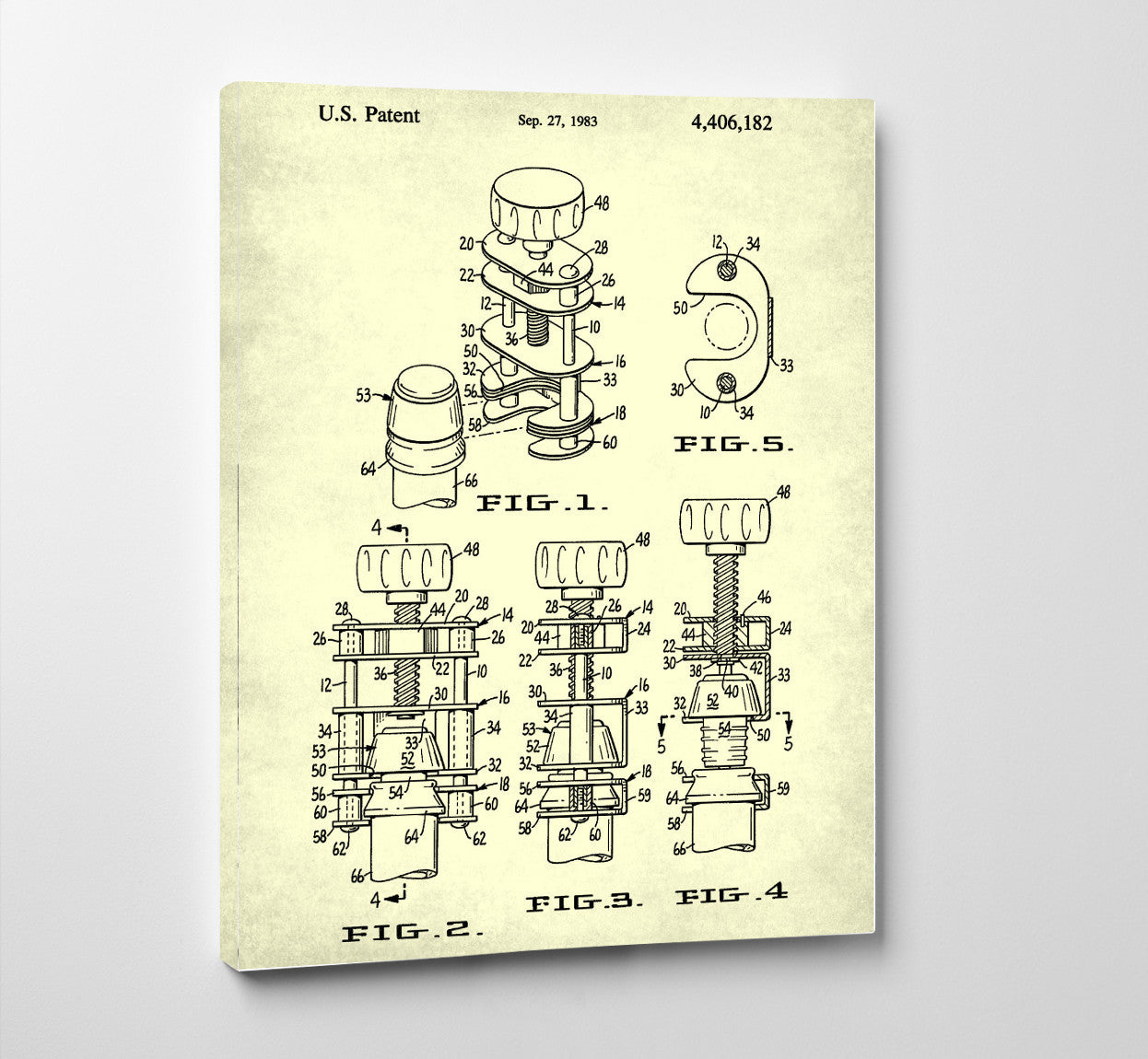 Champagne Cork Remover Patent Print Bar Art Cafe Poster - OnTrendAndFab