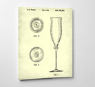 Champagne Flutes Glass Patent Print Bar Art Cafe Poster - OnTrendAndFab