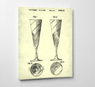 Champagne Flutes Glass Patent Print Bar Art Cafe Poster - OnTrendAndFab