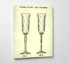 Champagne Flute Glass Patent Print Bar Art Cafe Poster - OnTrendAndFab
