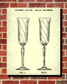 Champagne Flute Glass Patent Print Bar Art Cafe Poster - OnTrendAndFab