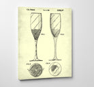 Champagne Flute Glass Patent Print Bar Art Cafe Poster - OnTrendAndFab
