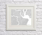 Charleston SC City Street Map Print Custom Wall Map - OnTrendAndFab