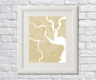 Charleston SC City Street Map Print Custom Wall Map - OnTrendAndFab