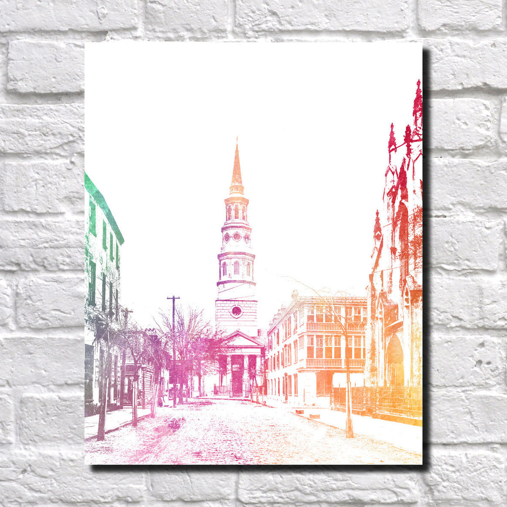 Charleston South Carolina Print City Landscape Poster Feature Wall Art
