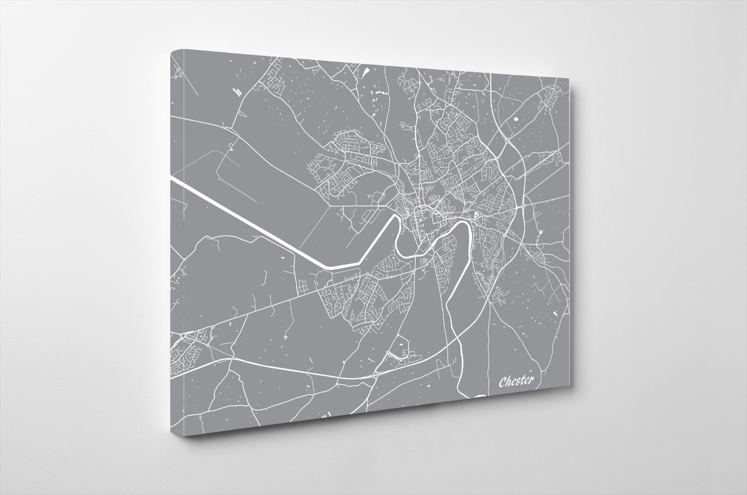 Chester City Street Map Print Modern Art Poster Home Decor - OnTrendAndFab