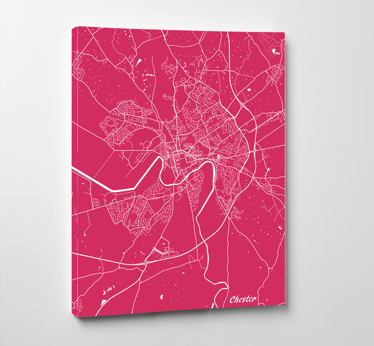 Chester City Street Map Print Modern Art Poster Home Decor - OnTrendAndFab