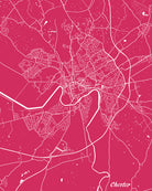 Chester City Street Map Print Modern Art Poster Home Decor - OnTrendAndFab