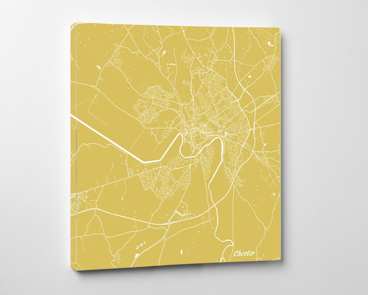 Chester City Street Map Print Modern Art Poster Home Decor - OnTrendAndFab