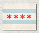Chicago Illinois City Flag Print