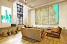 Chicago map 3 panel canvas